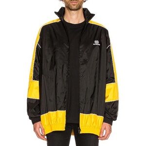 Balenciaga BB Logo Zip Track Jacket Black / Yellow